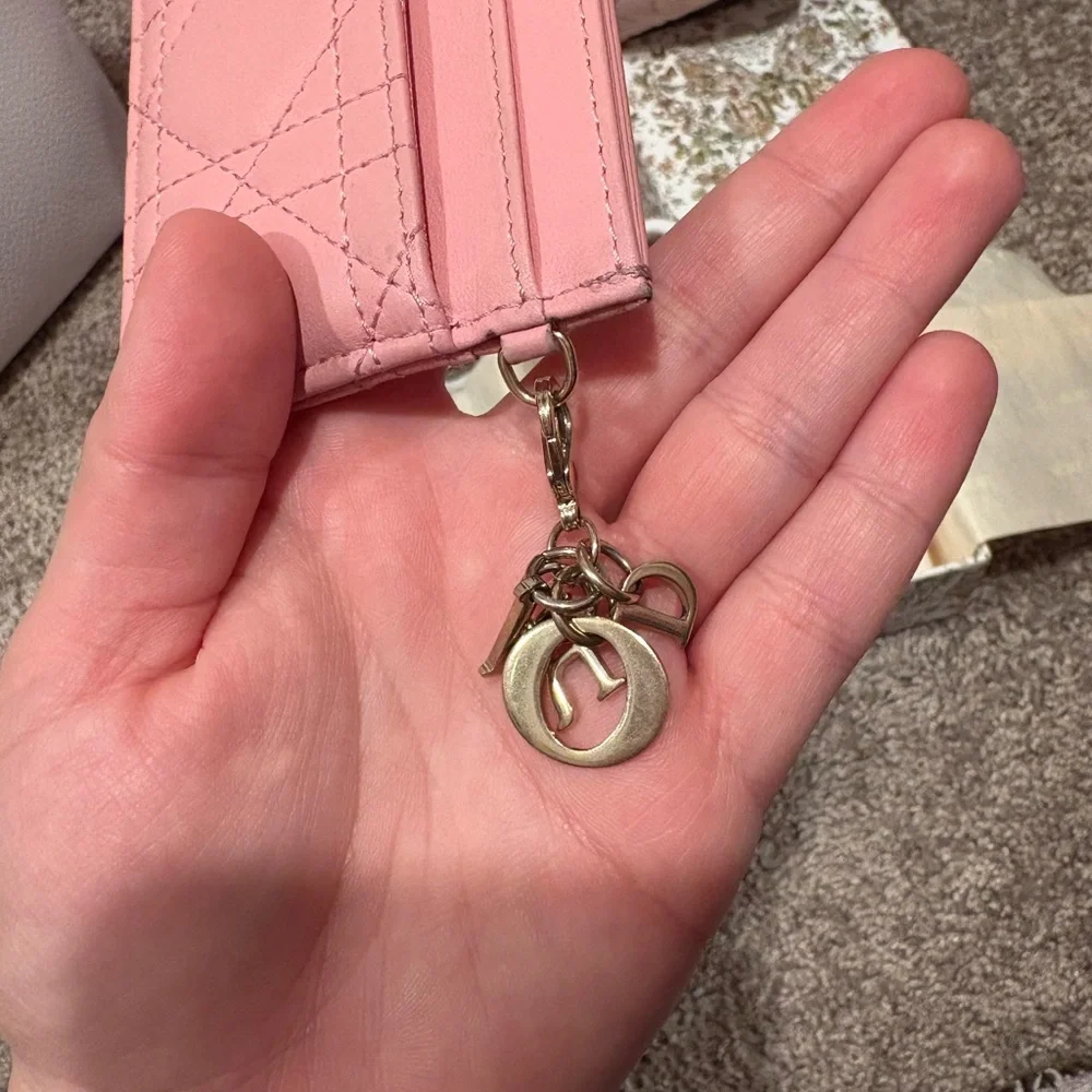 Dior Blush Pink Quilted Card Holder